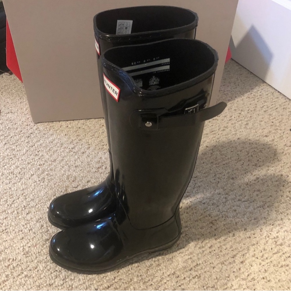 NEW ❤️❤️❤️ Hunter Black Women's Winter & Rain Boots - Picture 2 of 11